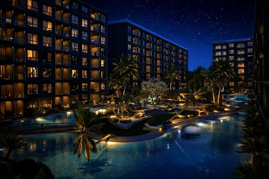 Zenith II Pattaya — aerial night view